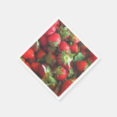 新鮮な摘みイチゴ スタンダードカクテルナプキン (角)