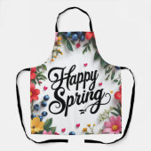「新鮮な春の味： 'HAPPY春' エプロン (正面)