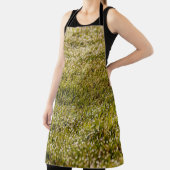 新鮮な春の緑の草の背景、《写真》ぼけ味 エプロン (インサイチュ)