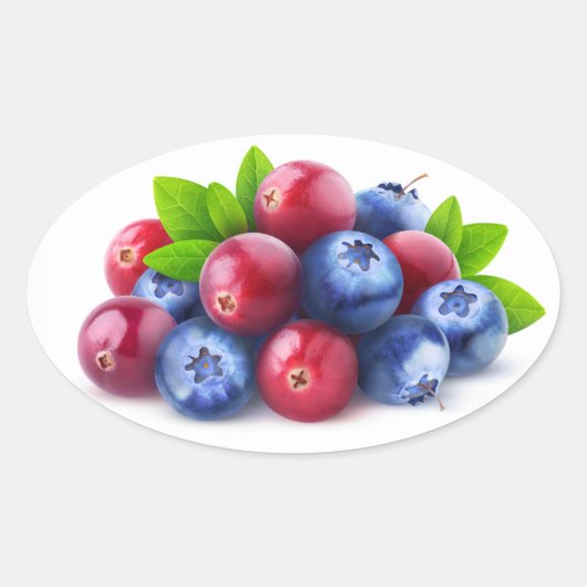 新鮮な果実の山 楕円形シール (正面)