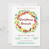 新鮮な果物と野菜のクリスマスメニュー 招待状 (正面)