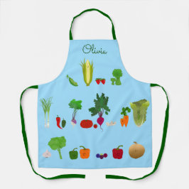 新鮮な果物と野菜パーソナライズされた類 エプロン