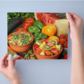 新鮮な果物と野菜 チラシ (手)