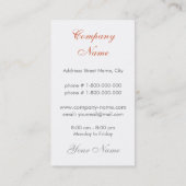 新鮮な果物の名刺 名刺 (裏面)