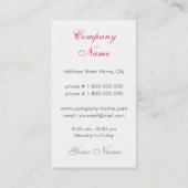 新鮮な果物の名刺 名刺 (裏面)