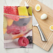 新鮮な果物サラダ キッチンタオル (四つ折り)