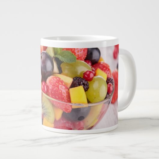 新鮮な果物サラダ ジャンボコーヒーマグカップ (正面右)