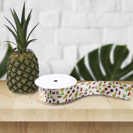 新鮮な果物 サテンリボン