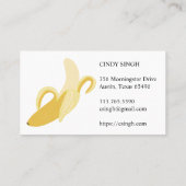 新鮮な果物:バナナ図解入りの、写真付きの 名刺 (裏面)