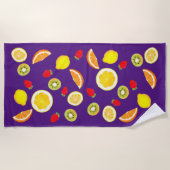 新鮮な果物 ビーチタオル (正面)