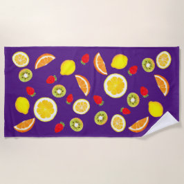 新鮮な果物 ビーチタオル