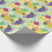 新鮮な果物。 ラッピングペーパー (角)