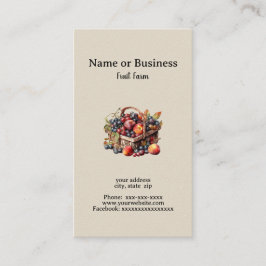 新鮮な果物 名刺