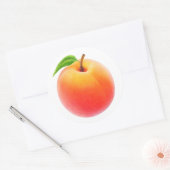 新鮮な桃を1つ ラウンドシール (封筒)