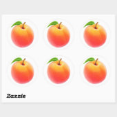 新鮮な桃を1つ ラウンドシール (シート)