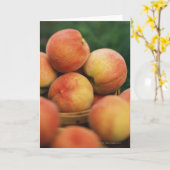 新鮮な桃 カード (黄色い花)