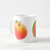 新鮮な桃 コーヒーマグカップ (正面左)