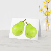新鮮な梨の緑のジューシーで甘い カード (黄色い花)