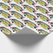 新鮮な焼き魚ギリシャのシーフ地中海のィード ラッピングペーパー (角)