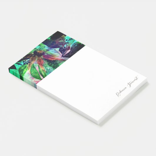 新鮮な熱帯の花離れとの絵を描台本 ポストイット (アングル)