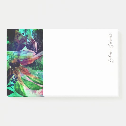 新鮮な熱帯の花離れとの絵を描台本 ポストイット (正面)