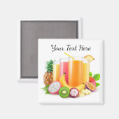 新鮮な熱帯ジュース マグネット (正面/裏面)