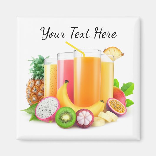 新鮮な熱帯ジュース マグネット (正面)