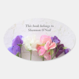 新鮮な甘いエンドウ 楕円形シール