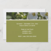 新鮮な白い庭の花bacheloretetパーティー 招待状 (裏面)