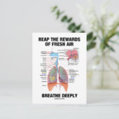 新鮮な空気が深く息づく報酬を得る ポストカード (スタンド正面)