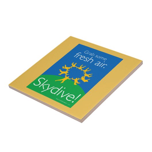 新鮮な空気をつかんで下さい。 Skydive! タイル (側面)