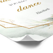 新鮮な緑のユーカリ金ゴールドあなたが踊ることができる私を信頼 ポスター (角)