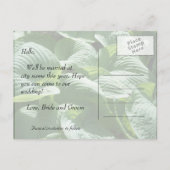 新鮮な緑の日付を保葉つ 案内ポストカード (裏面)