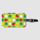 新鮮な緑色に漬け込んだラディバグとピクラボール ラゲッジタグ (正面横)