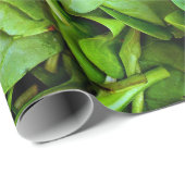 新鮮な緑色のホウレンソウのサラダパターン ラッピングペーパー (ロールコーナー)