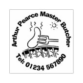 新鮮な肉バーベキュー肉屋。肉屋 ラバースタンプ (インプリント)