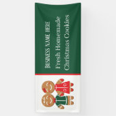 新鮮な自家製クリスマスクッキー追加文字 横断幕 (縦)