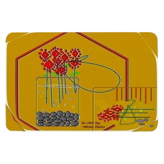 「新鮮な花はいつも私の日を作る」 4 x 6マグネット マグネット (横)