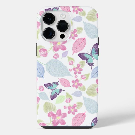 新鮮な花柄  iPhoneケース (裏面)