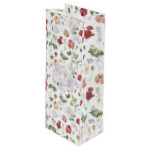 新鮮な花模様 ワインギフトバッグ (正面アングル)