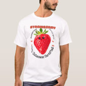 新鮮な農場のイチゴ ラベル Tシャツ (正面)