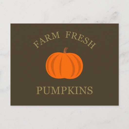 新鮮な農場のカボチャのホリデーシーズン シーズンポストカード (正面)