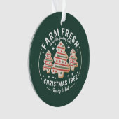 新鮮な農場のクリスマスツリーケーキ クリスマス ホリデー オーナメント (正面)