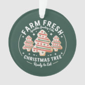 新鮮な農場のクリスマスツリーケーキ クリスマス ホリデー オーナメント (正面)