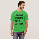 新鮮な農場の食べ物と秋の収穫の少年 Tシャツ (正面フル)