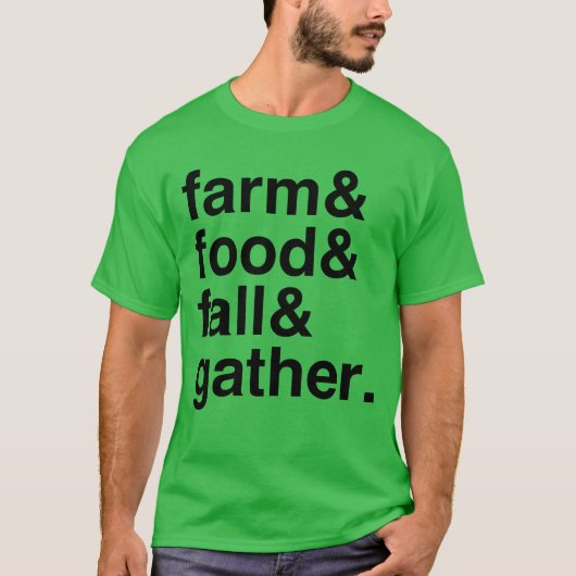 新鮮な農場の食べ物と秋の収穫の少年 Tシャツ (正面)