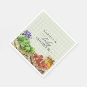 新鮮な農家市場地元で育った赤ちゃんシャワー スタンダードランチョンナプキン (角)