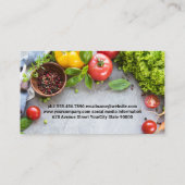 新鮮な農産物とスパイス 名刺 (裏面)