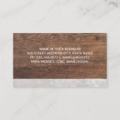 新鮮な農産物 |木製テーブル 名刺 (裏面)