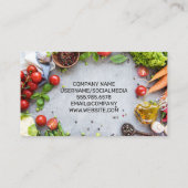 新鮮な農産物 | Chef Hat Logo名刺 名刺 (裏面)